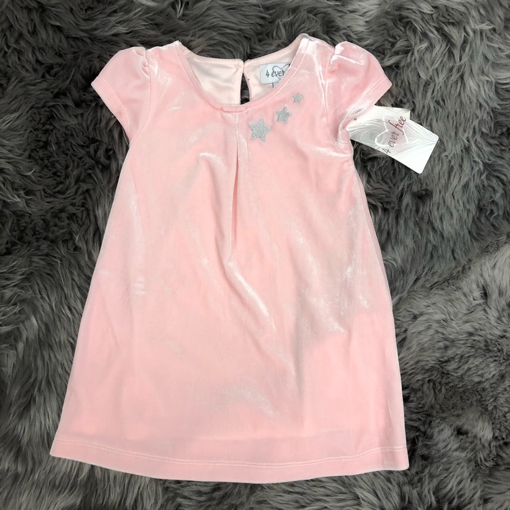 4 Ever Free | Girl's Velvet Dress | Pink | Size 2